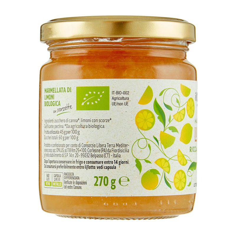 Confiture de citrons BIO Libera Terra - épicerie fine italienne à Strasbourg