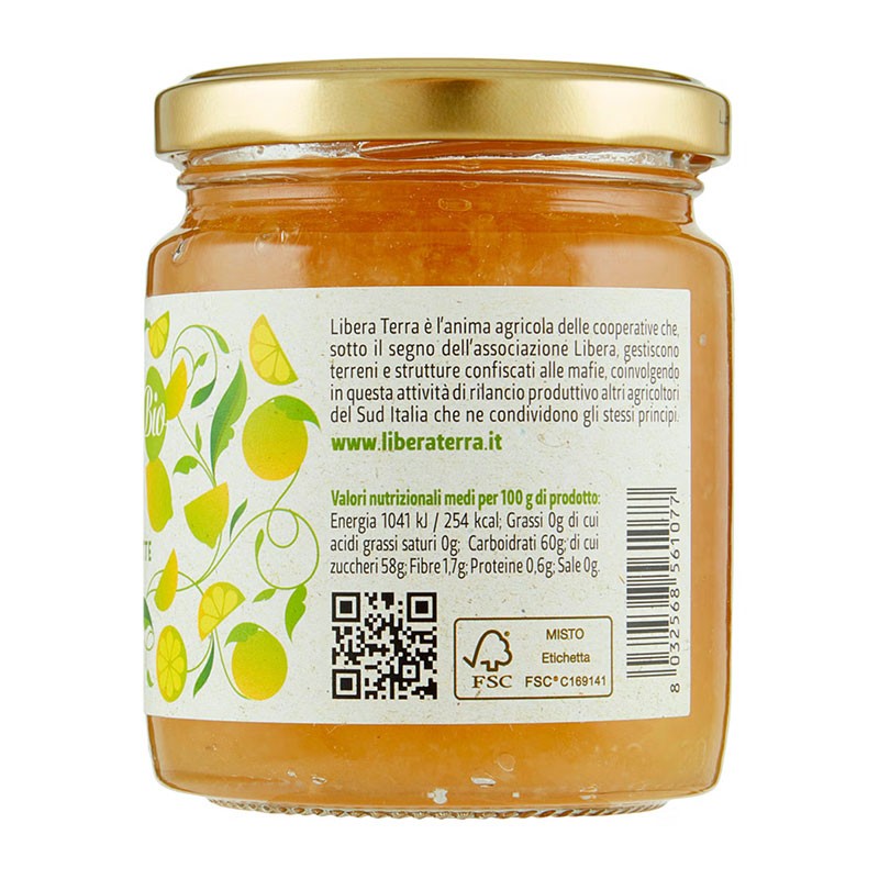 Confiture de citrons BIO Libera Terra - épicerie fine italienne à Strasbourg